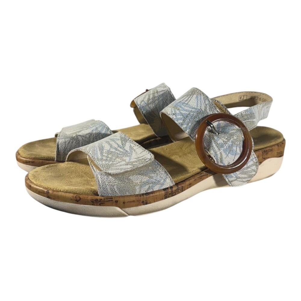 Remonte R6853-92 Touch Rip Tape Fasten Sandals Blue White Womens US 10-10.5